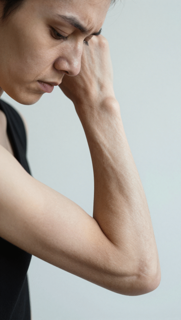 Muscles no longer receive signals, causing them to weaken, twitch (fasciculations), and shrink (atrophy) from lack of use.